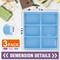 3 Pieces Silicone Soap Molds , 6 Cavities Rectangle Silicone Soap Molds for Homemade Craft Soap Mold, Cake Mold, Chocolate Mold & Ice Cube Tray(Blue & Purple & Pink)